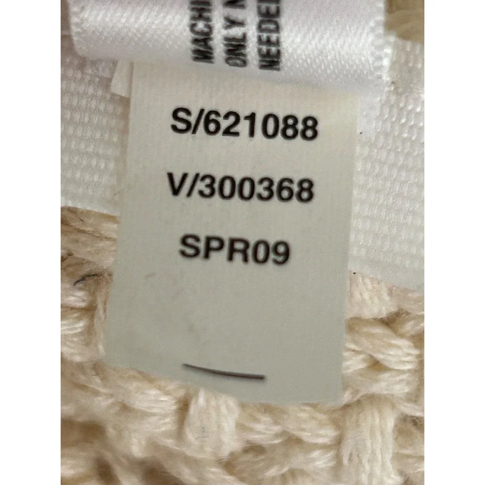 Gap Kids Sweater Size XXL Beige Chunky Open Knit One Button Pocket Long Cardigan